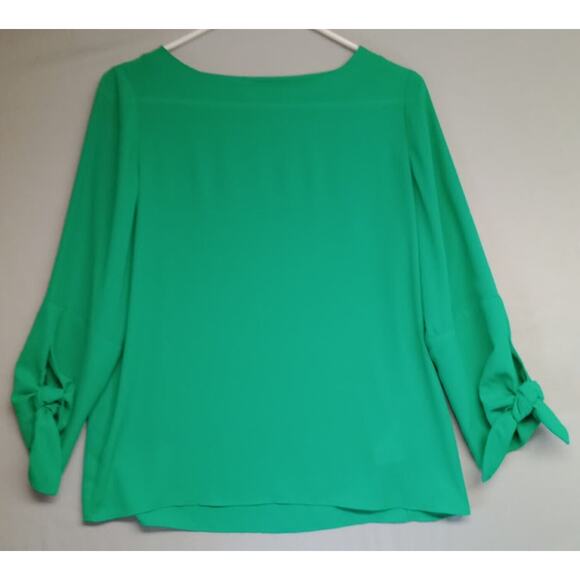 Lilly Pulitzer Tops - Lilly Pulitzer Langston Top Womens Small Kelly Green Tie Sleeve Ends Career